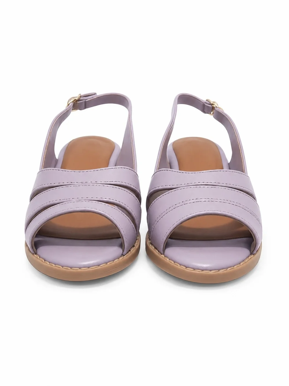 Walk With Me by Coldwater Creek Charisma Lilac Leather Slingback Heeled Sandals